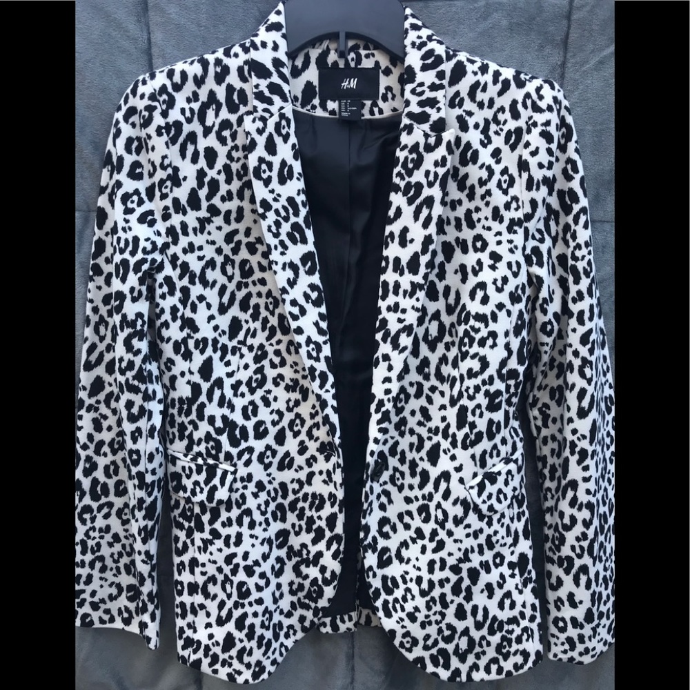 H&M Leopard Print Blazer